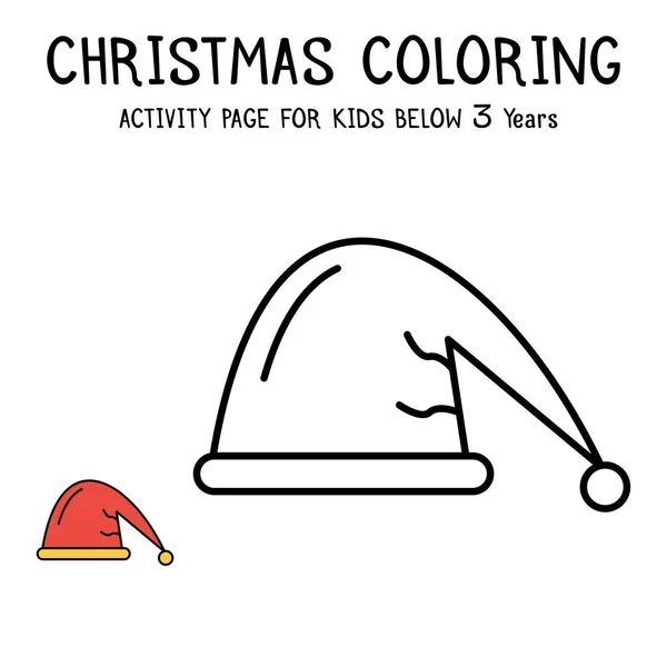 Libro Actvity Para Colorear Navidad Para Niños Menores Años — Vector de stock