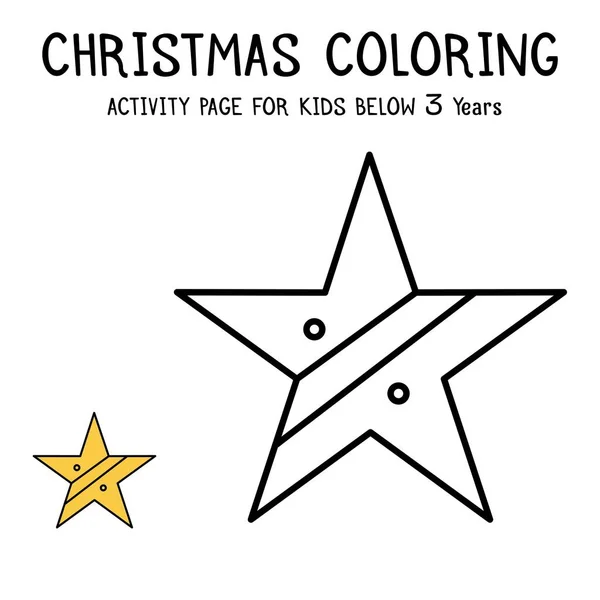 Libro Actvity Para Colorear Navidad Para Niños Menores Años — Vector de stock