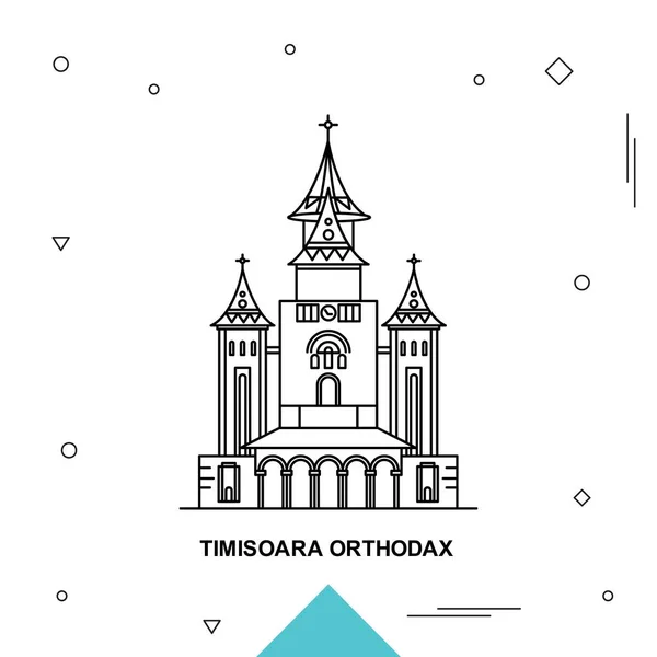 Timisoara Orthodax Ilustración Vectorial — Vector de stock