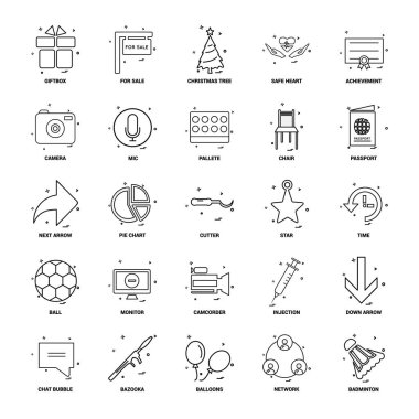 25 iş kavramı Mix satır Icon set