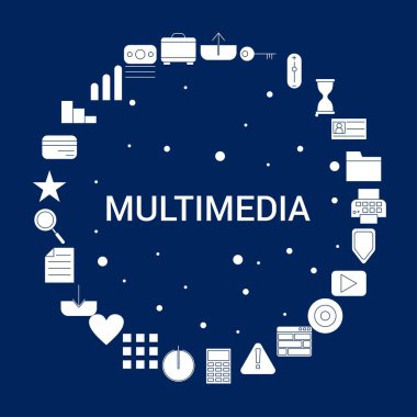 Yaratıcı çoklu ortam simgesini arka plan