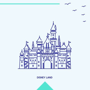 Disney Land manzarası vektör çizim