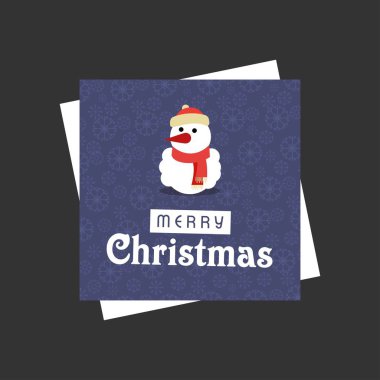 Yaratıcı tasarım ve mor arka plan ile neşeli Noel kartı