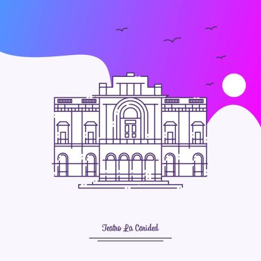 Teatro La Carided Poster şablonu seyahat