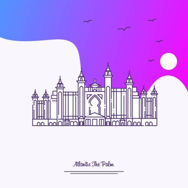 Atlantis Palm Poster şablonu seyahat