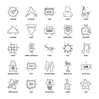 25 iş kavramı Mix satır Icon set