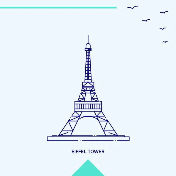 Eiffel Tower Skyline Vector Illustration — Stock Vector