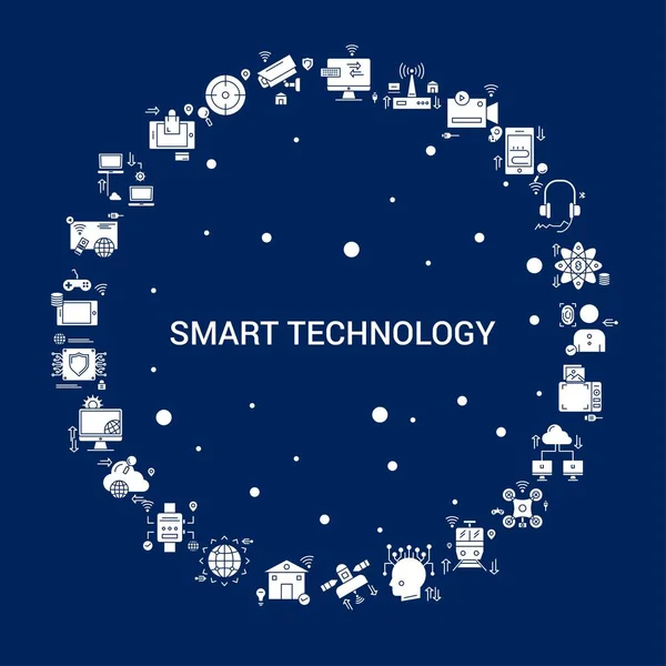 Ikona Kreatywnych Inteligentna Technologia Tło — Wektor stockowy