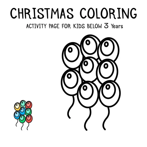 Libro Actvity Para Colorear Navidad Para Niños Menores Años — Vector de stock