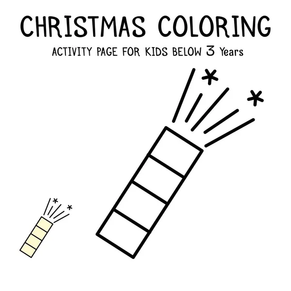 Libro Actvity Para Colorear Navidad Para Niños Menores Años — Vector de stock