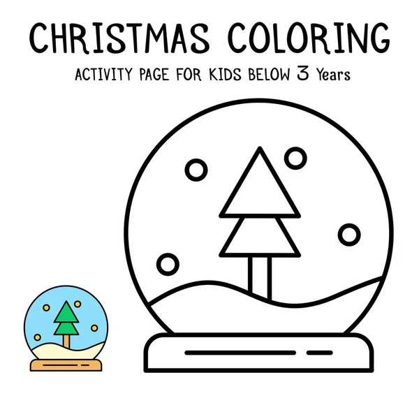 Libro Actvity Para Colorear Navidad Para Niños Menores Años — Vector de stock