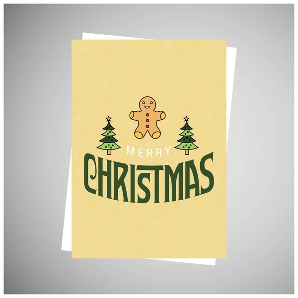Merry Christmas Card Creative Design Light Background — Stock Vector