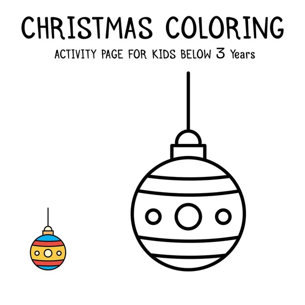 Libro Actvity Para Colorear Navidad Para Niños Menores Años — Vector de stock