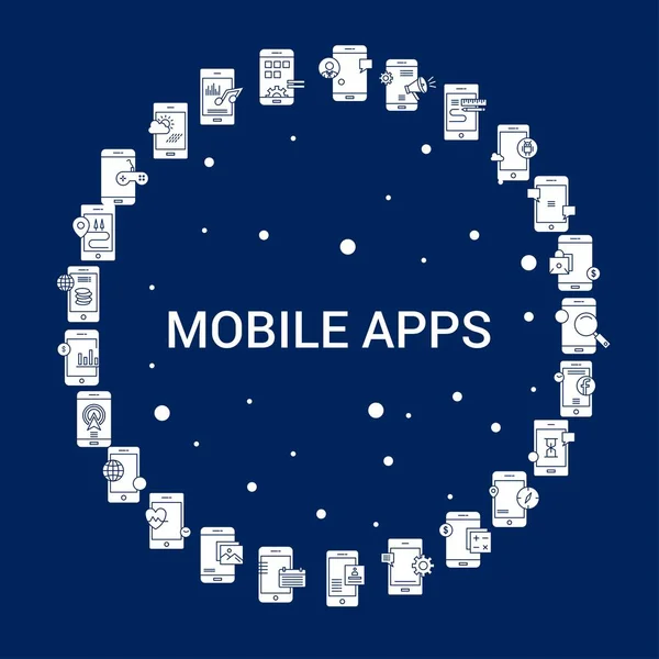 Creative Mobile App Icona Sfondo — Vettoriale Stock
