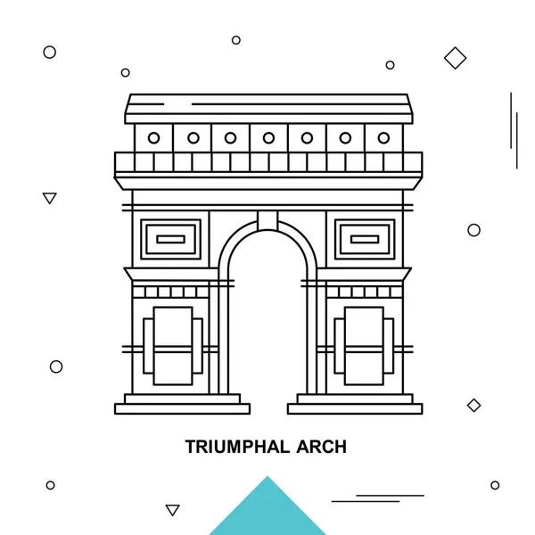 Triumphal Arch Vector Illustration — Stock Vector