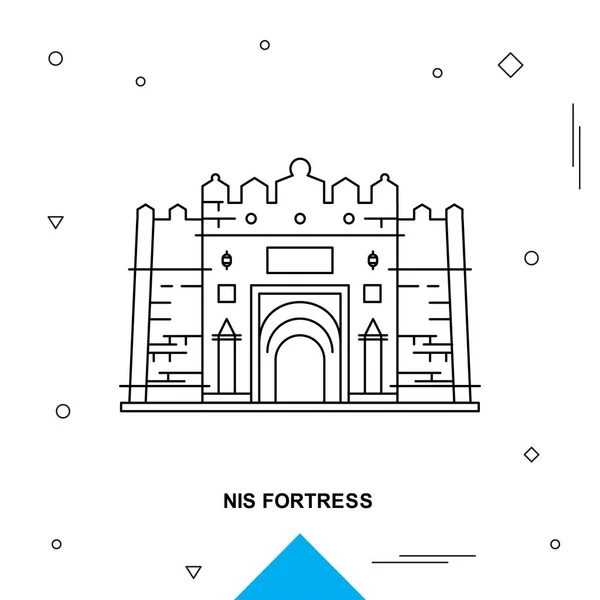 Nis Fortress Ilustração Vetorial — Vetor de Stock