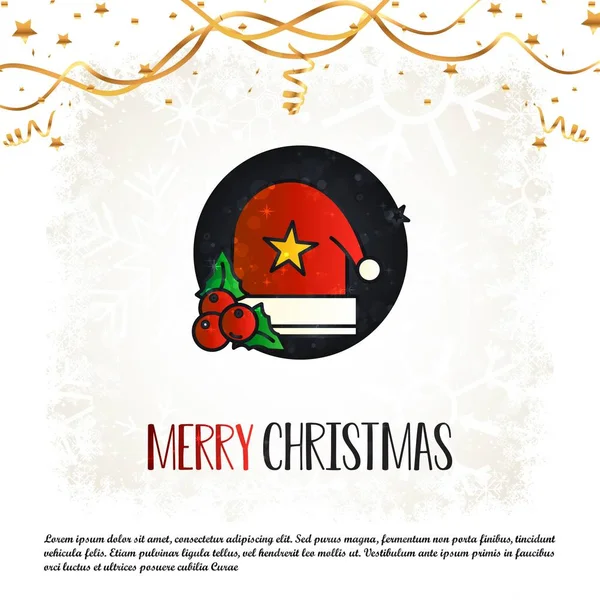 Weihnachtskartendesign Mit Elegantem Design Und Elegantem Hintergrund — Stockvektor