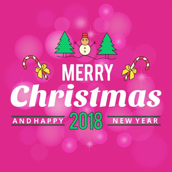 クリエイティブなデザインと紫色の背景でメリー クリスマス カード — ストックベクタ
