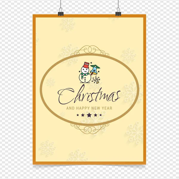 Feliz Cartão Natal Com Design Criativo Luz Fundo — Vetor de Stock