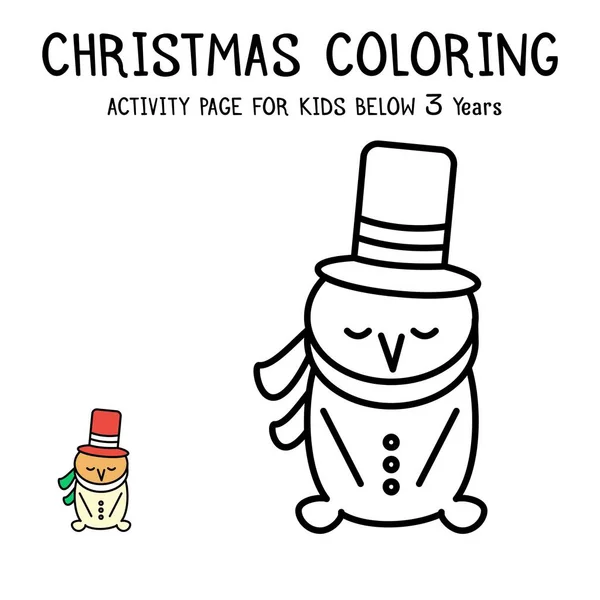 Χριστούγεννα Χρωματίζοντας Βιβλίο Δραστηριότητα Για Παιδιά Κάτω Των Ετών — Διανυσματικό Αρχείο
