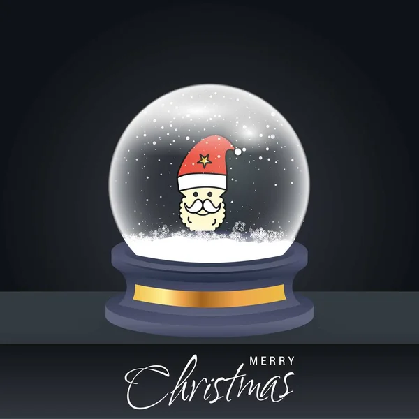 Χριστουγεννιάτικη Κάρτα Δημιουργική Κομψό Σχεδιασμό Και Globe Επίσης Σκούρο Φόντο — Διανυσματικό Αρχείο