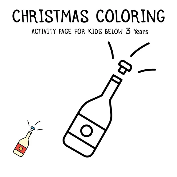 Libro Actvity Para Colorear Navidad Para Niños Menores Años — Vector de stock