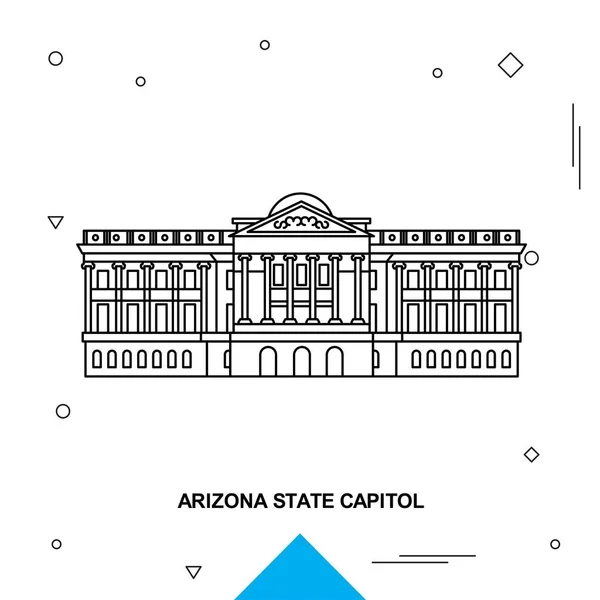 Arizona Capitol Estatal Ilustración Vectorial — Vector de stock