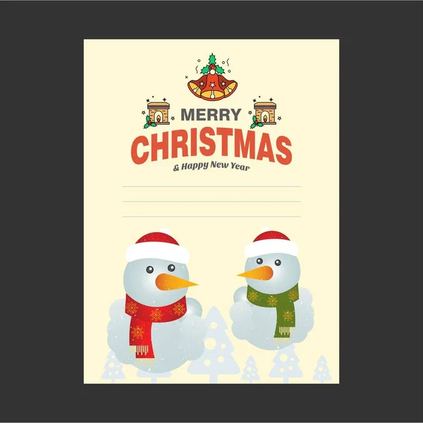 Merry Christmas Card Kreatywnych Wektor — Wektor stockowy