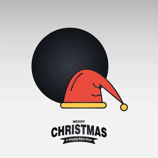 Joyeux Noël Carte Avec Design Créatif Vecteur Fond Clair — Image vectorielle