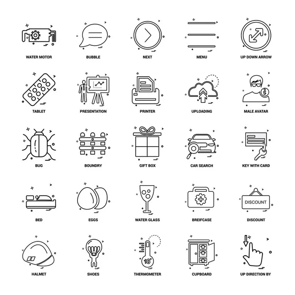 Conjunto Iconos Línea Mezcla Concepto Negocio — Archivo Imágenes Vectoriales