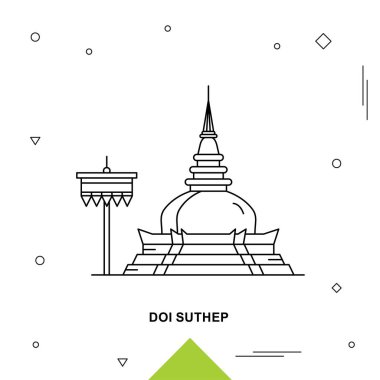 Doi Suthep. Vektör çizim