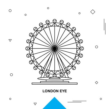 London eye. vektör çizim