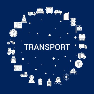 Yaratıcı taşıma simgesi arka plan