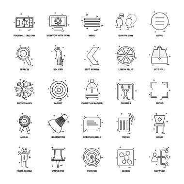 25 iş kavramı Mix satır Icon set