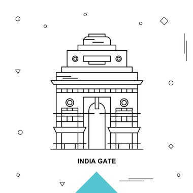 Hindistan kapı. Vektör çizim