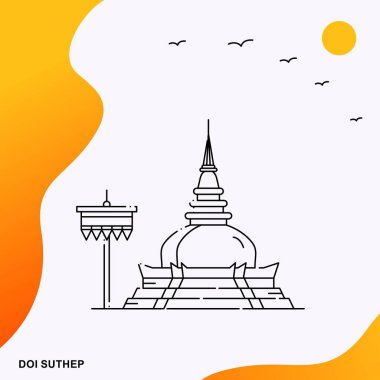 Seyahat Doi Suthep Poster şablonu