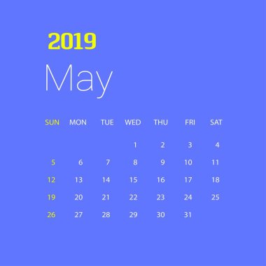 2019 mutlu yeni yıl takvim şablonu olabilir. Noel arka plan