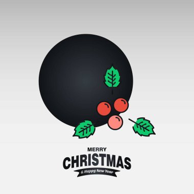 Neşeli Noel kartı ile yaratıcı tasarım ve açık renkli vektör