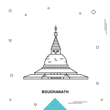 Boudhanath işareti. Vektör çizim