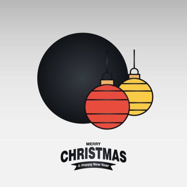 Neşeli Noel kartı ile yaratıcı tasarım ve açık renkli vektör