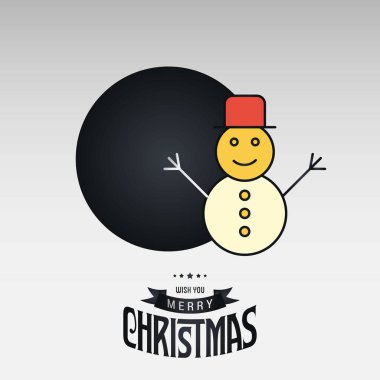Neşeli Noel kartı ile yaratıcı tasarım ve açık renkli vektör