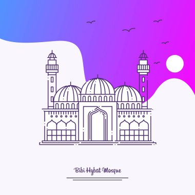 Bibi Hybat Camii Poster şablonu seyahat 