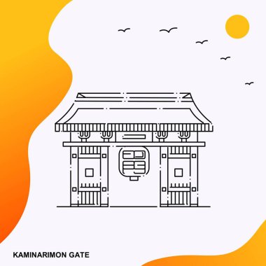 Seyahat Kaminarimon geçit Poster şablonu