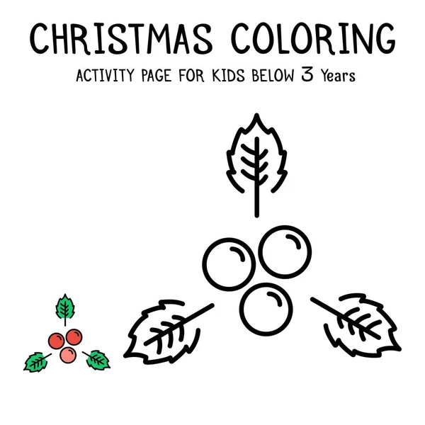 Libro Actvity Para Colorear Navidad Para Niños Menores Años — Vector de stock