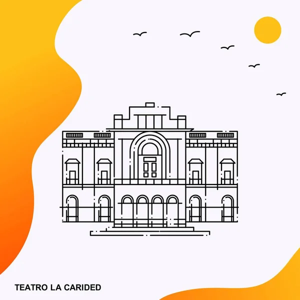 Ταξίδια Teatro Carided Αφίσα Πρότυπο — Διανυσματικό Αρχείο