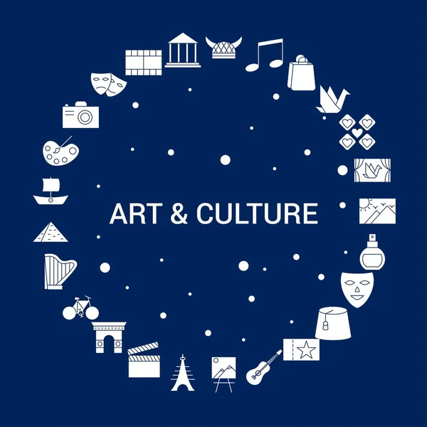 创意艺术和文化图标背景 — 图库矢量图片