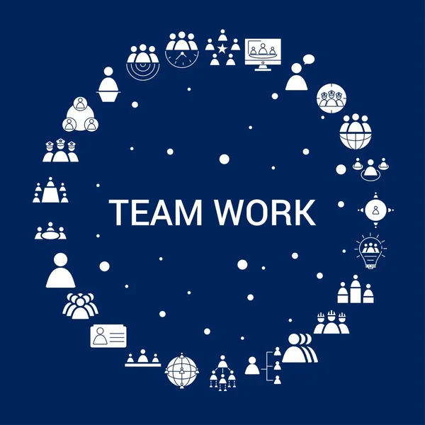 Kreative Teamarbeit Ikone Hintergrund — Stockvektor