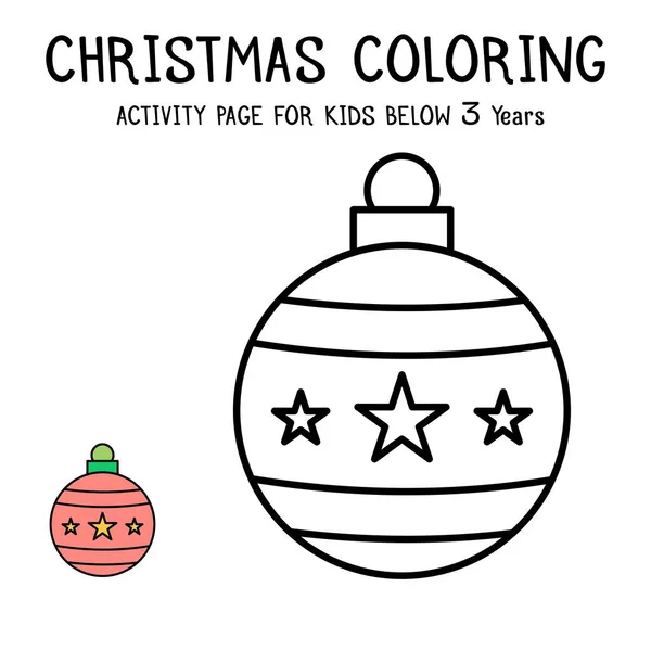 Libro Actvity Para Colorear Navidad Para Niños Menores Años — Vector de stock