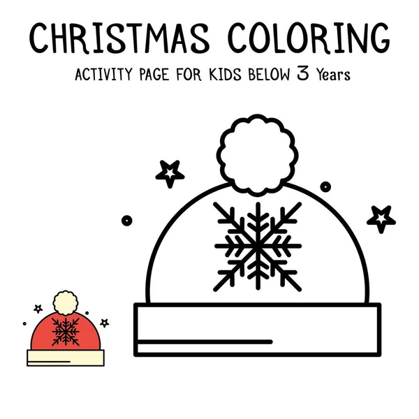 Libro Actvity Para Colorear Navidad Para Niños Menores Años — Vector de stock