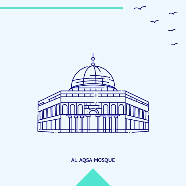 Ilustração Vetor Horizonte Aqsa Mosque —  Vetores de Stock